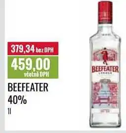 Ratio BEEFEATER 40% 1l nabídka