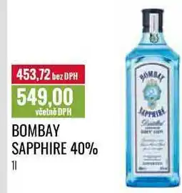 Ratio BOMBAY SAPPHIRE 40% 1l nabídka