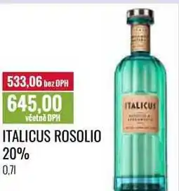 Ratio ITALICUS ROSOLIO 20% 0,7l nabídka