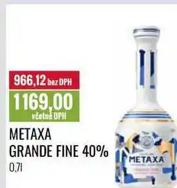 Ratio METAXA GRANDE FINE 40% 0,7l nabídka