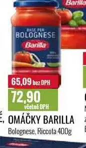 Ratio OMÁČKY BARILLA Bolognese, Riccota 400g nabídka