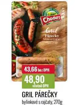 Ratio GRIL PÁREČKY bylinkové s rajčaty, 270g nabídka