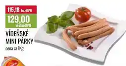 Ratio VÍDEŇSKÉ MINI PÁRKY cena za 1Kg nabídka