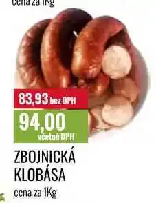 Ratio ZBOJNICKÁ KLOBÁSA cena za 1Kg nabídka