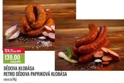 Ratio DĚDOVA KLOBÁSA, RETRO DĚDOVA PAPRIKOVÁ KLOBÁSA cena za 1Kg nabídka