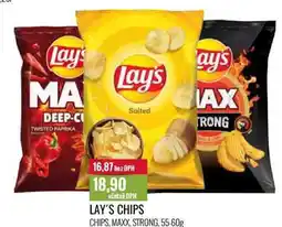 Ratio LAY'S CHIPS 55-60g nabídka