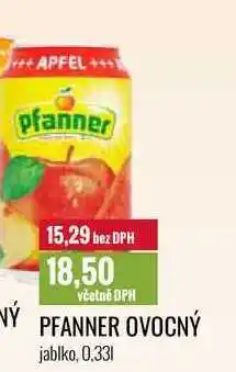 Ratio PFANNER OVOCNÝ jablko, 0,33l nabídka