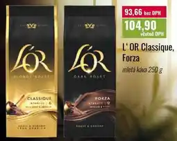 Ratio L'OR Classique, Forza mletá káva 250 g nabídka