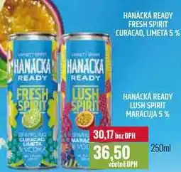 Ratio HANÁCKÁ READY FRESH SPIRIT CURACAO, LIMETA 5% 250ml nabídka