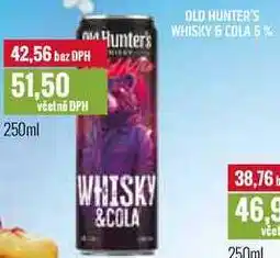 Ratio OLD HUNTER'S WHISKY & COLA 5% 250ml nabídka