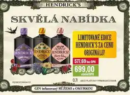 Ratio HENDRICK'S 0,7l nabídka