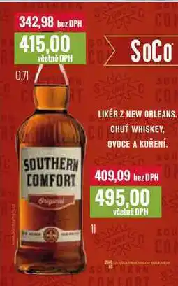 Ratio SOUTHERN COMFORT 0,7l, 1l nabídka