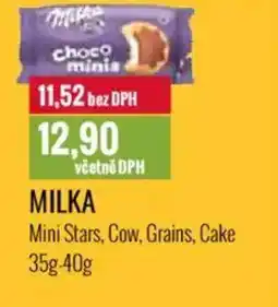 Ratio MILKA Mini Stars, Cow, Grains, Cake nabídka