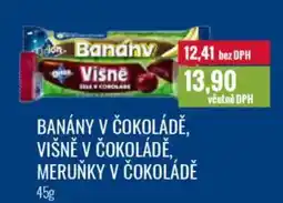 Ratio Banány v čokoládě, višně v čokoládě, meruňky v čokoládě nabídka