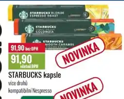 Ratio STARBUCKS kapsle nabídka