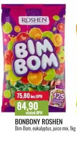 Ratio BONBONY ROSHEN Bim-Bom, eukalyptus, juice mix nabídka