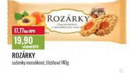 Ratio ROZÁRKY sušenky meruňkové, třešňové nabídka