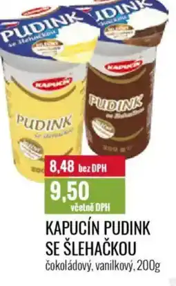 Ratio Kapucín pudink se šlehačkou čokoládový, vanilkový nabídka