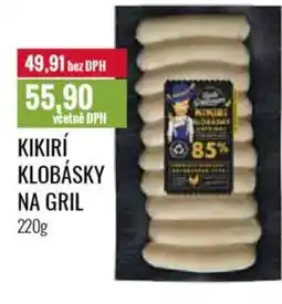 Ratio Kikirĺ klobásky na gril nabídka