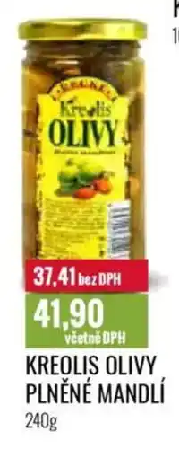 Ratio Kreolis olivy plněné mandlí nabídka