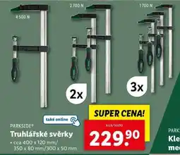 Lidl PARKSIDE Truhlářské svěrky nabídka