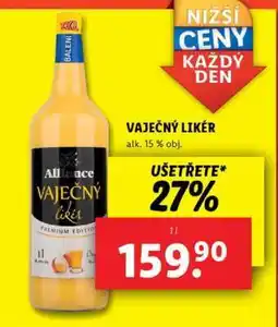Lidl Alliance Vaječný likér nabídka