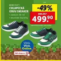 Lidl MINECRAFT CHLAPECKÁ OBUV SNEAKER nabídka