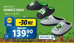 Lidl MINECRAFT DOMÁCÍ OBUV nabídka