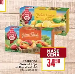 Billa Teekanne ovocné čaje nabídka