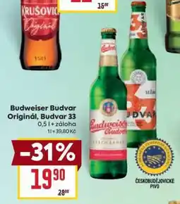 Billa Budweiser Budvar Original Budvar 33 nabídka
