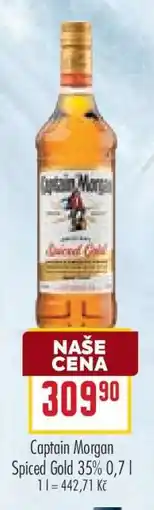 Billa Captain Morgan Spiced Gold 35%, 0,7 l nabídka