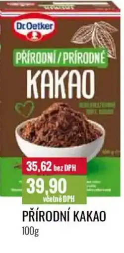 Ratio Dr Oetker Přírodní kakao nabídka