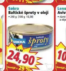 Norma Sokra baltické šproty v oleji nabídka