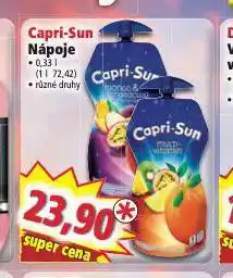 Norma Capri sun nápoje nabídka