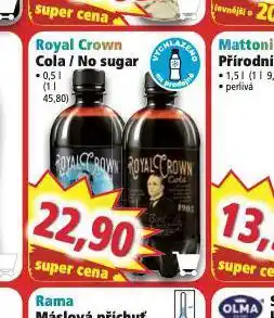 Norma Royal crown cola / no sugar nabídka