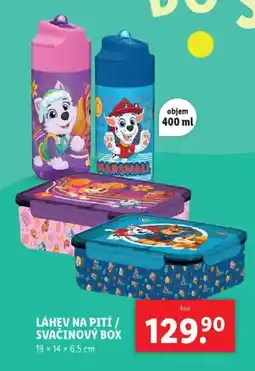 Lidl Láhev na pití / svačinový box nabídka