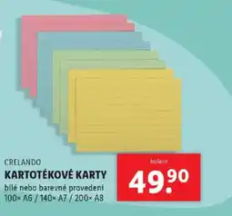 Lidl CRELANDO Kartotékové karty nabídka