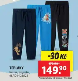 Lidl Tepláky nabídka