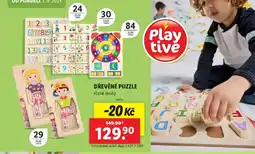 Lidl Dřevěné puzzle nabídka