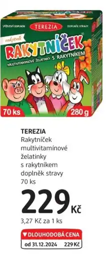 dm drogerie TEREZIA Rakytníček multivitamínové nabídka