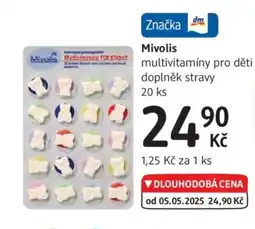 dm drogerie Mivolis multivitamíny pro děti nabídka
