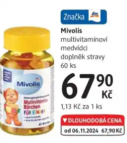 dm drogerie Mivolis multivitamínoví medvídci nabídka