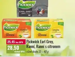 Ratio Pickwick Earl Grey, Ranní, Ranní s citronem nabídka
