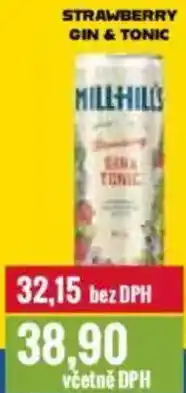 Ratio MILLHILLS Strawberry gin & tonic nabídka