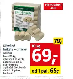 Bauhaus Dřevěné brikety - cihličky nabídka