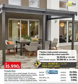 Bauhaus Pergola Ibiza nabídka