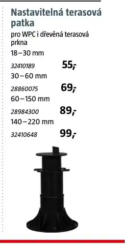 Bauhaus Nastavitelná terasová patka nabídka