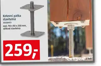 Bauhaus Kotevní patka stavitelná nabídka