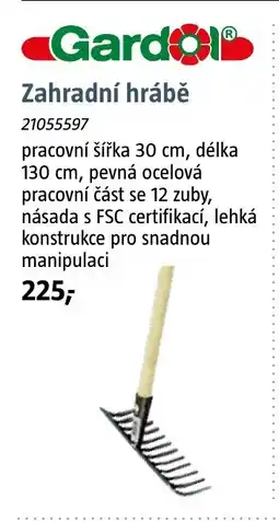Bauhaus Zahradní hrábě nabídka