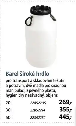Bauhaus Barel široké hrdlo nabídka